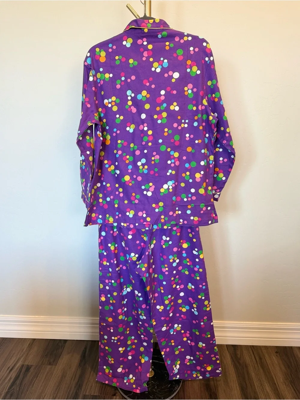 Victoria's Secret Purple Polka Dot Pajama Set